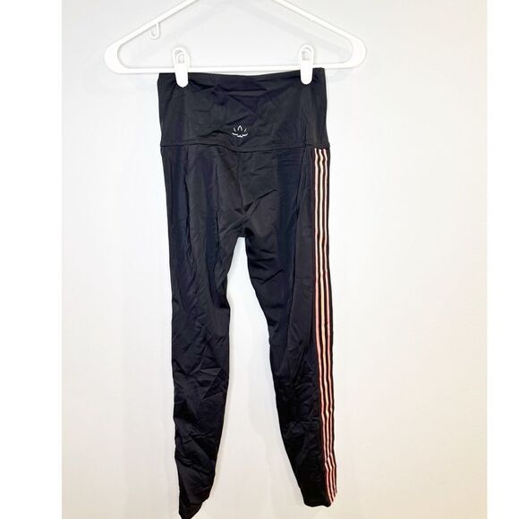 Beyond yoga lux tuxedo stripe leggings black pink - Picture 3 of 4